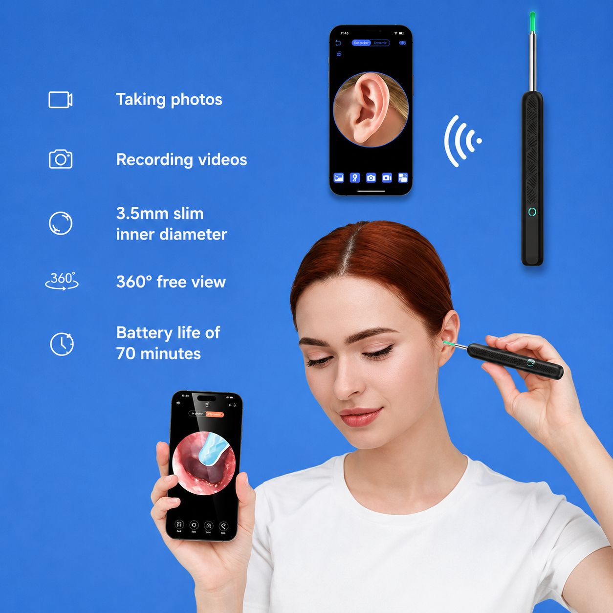 Ear Wax Removal Tool with Camera