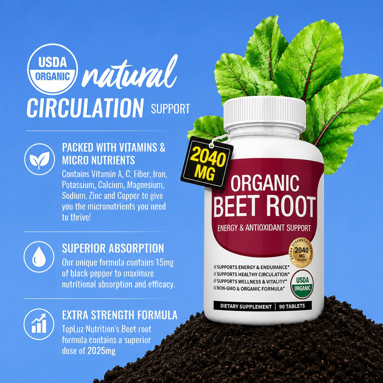 Organic Beet Root Tablets