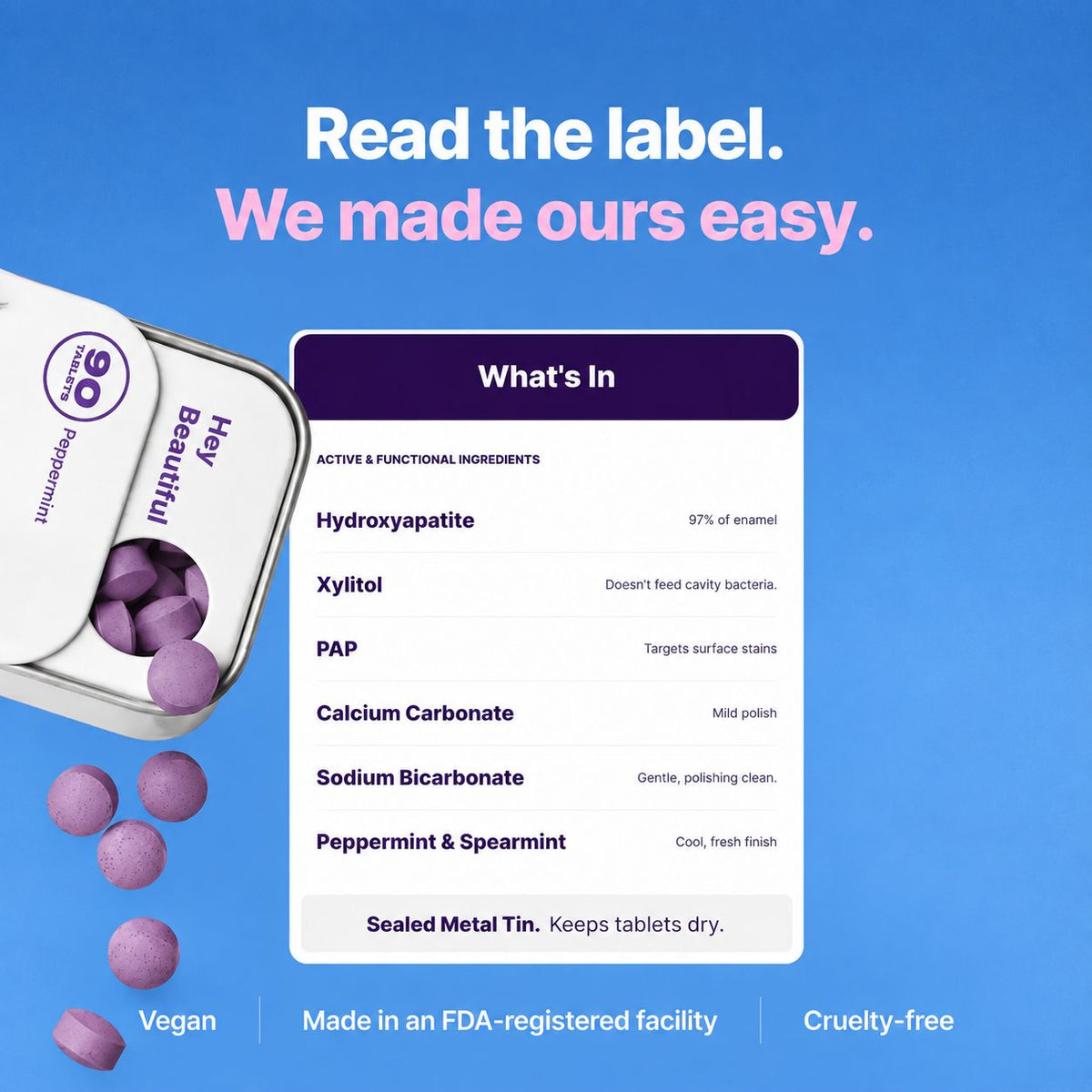 Purple Teeth Whitening Tablets
