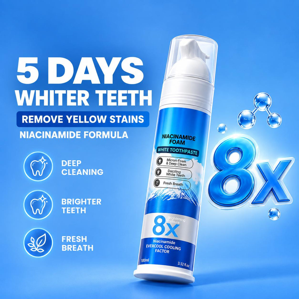 Niacinamide 8X Foaming Toothpaste
